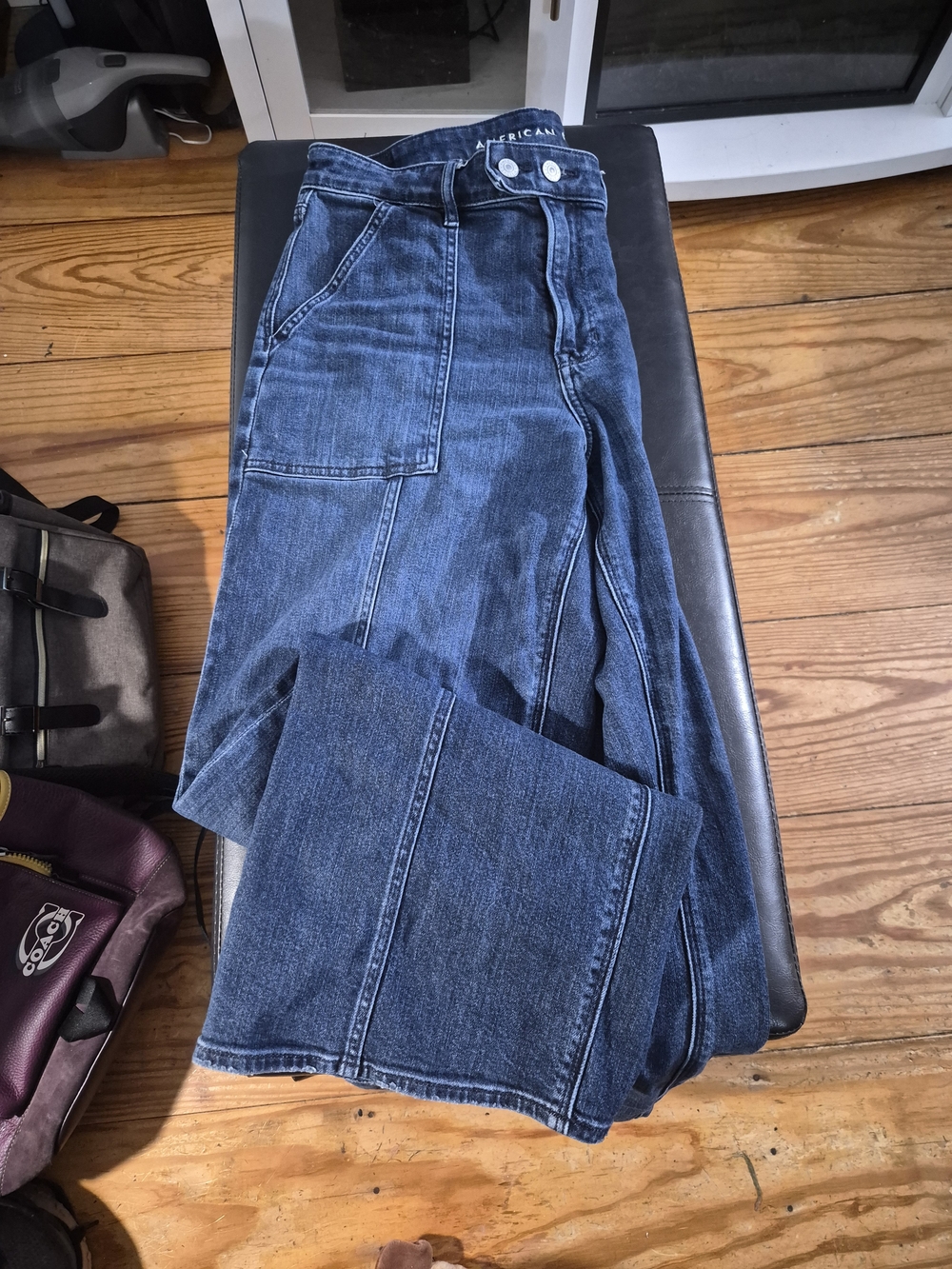 American Eagle Outfitters Women’s Dark Blue Carpenter Jeans